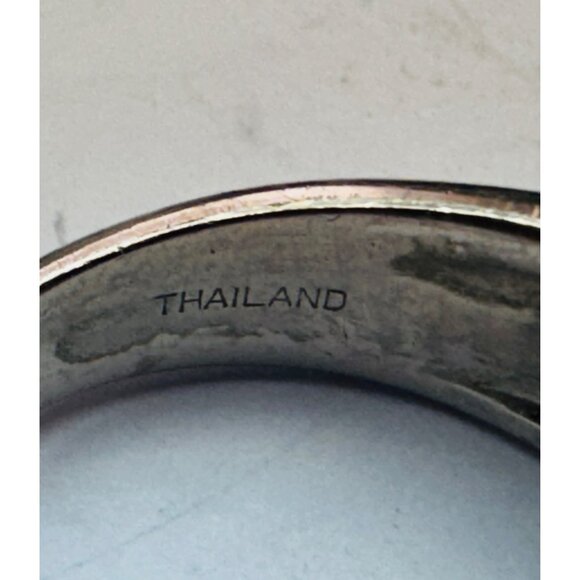 Estate Sterling Silver 925 CZ Ladies Half Eternity Wedding Band Ring Size 8 - Picture 7 of 10